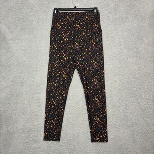 Vively Womens High Rise Multi Color Abstract Pebble Print Leggings Pockets S